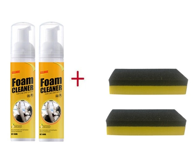 Spray de Espuma Mágica para Limpeza Profunda - Foam Cleaner™: Seu Carro Novo e Sem Manchas