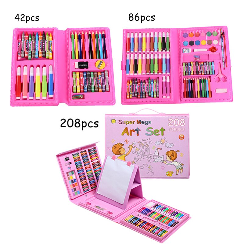 Conjunto de Mega Arte de 42 peças, 86 peças e 208 peças para meninas/meninos