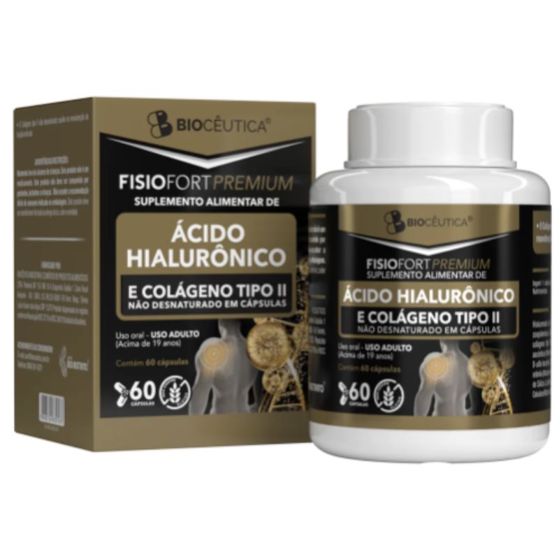 Ácido Hialurônico + Colágeno Tipo II 60 Cápsulas Biocêutica