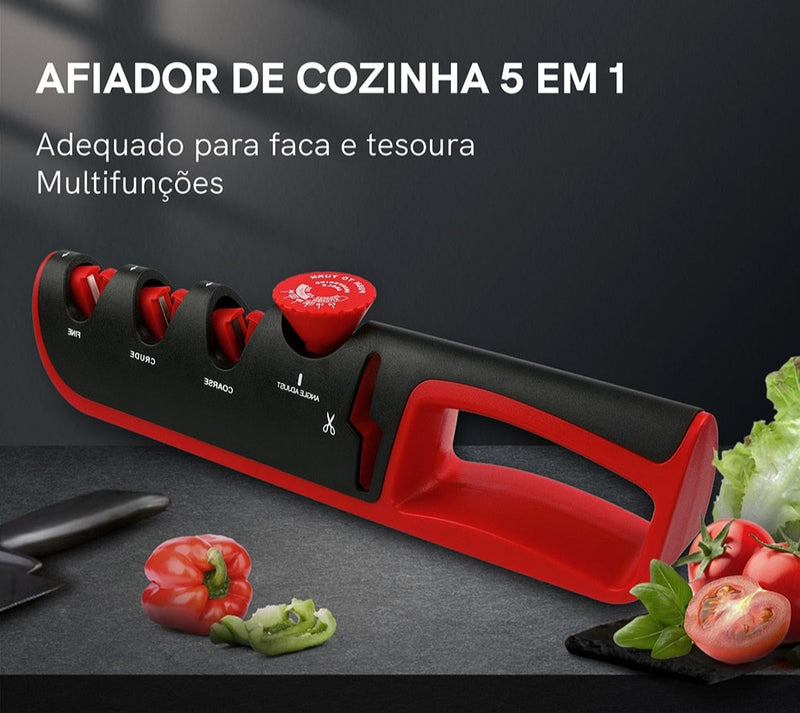 Afiador de Cozinha - 5 em 1