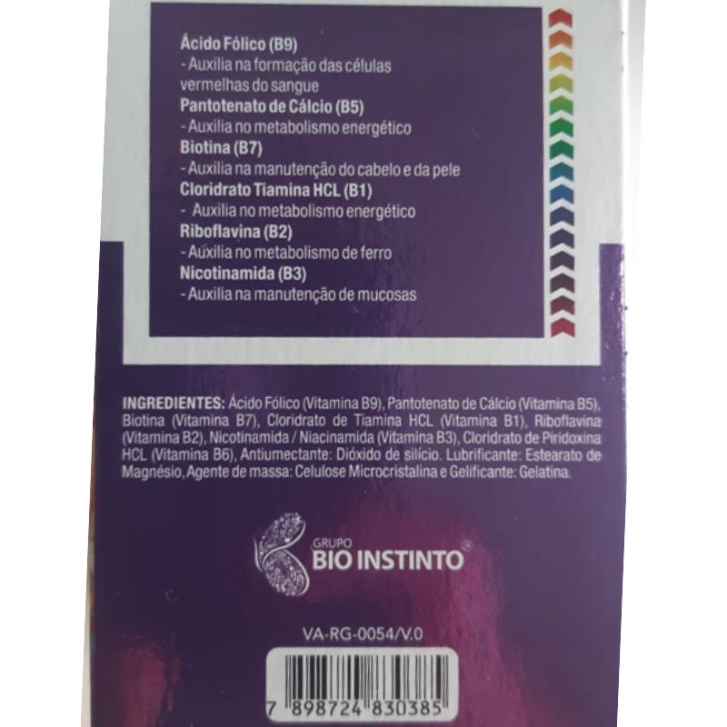 Complexo B 60 Cápsulas 500mg Biocêutica