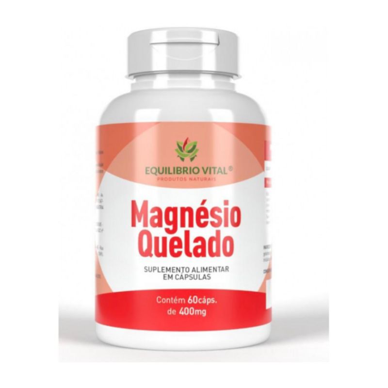 Magnésio Quelado 60 Cáps 400mg Equilíbrio