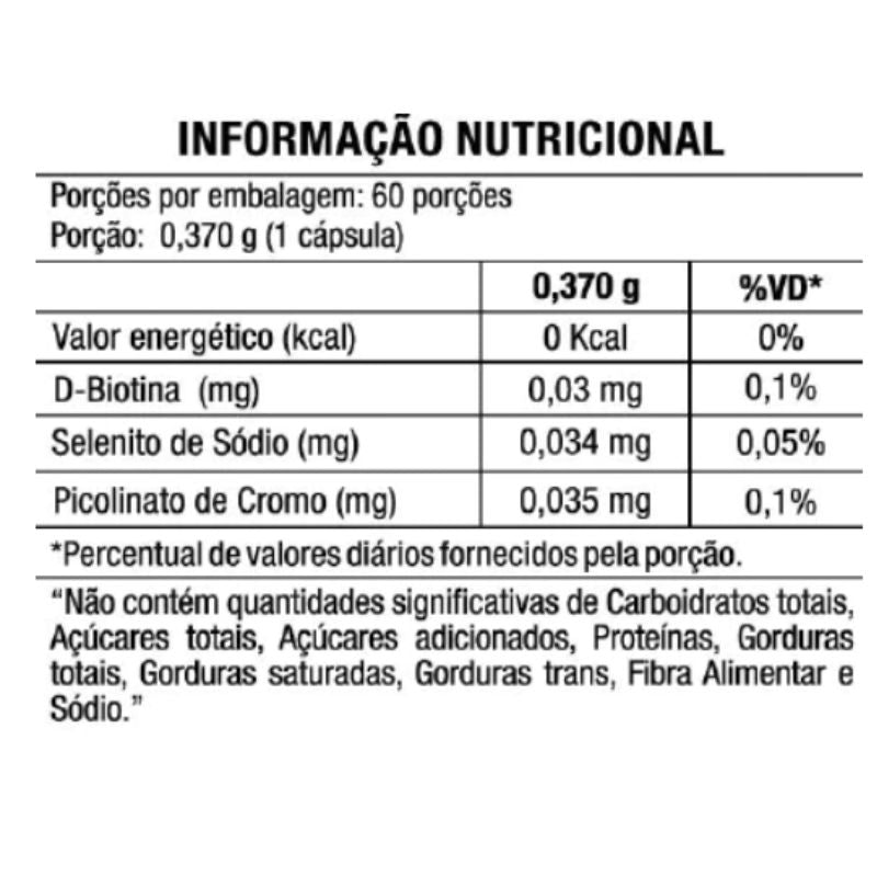 Fisiofort Slim Cromo + Selenito 60 Cápsulas Biocêutica